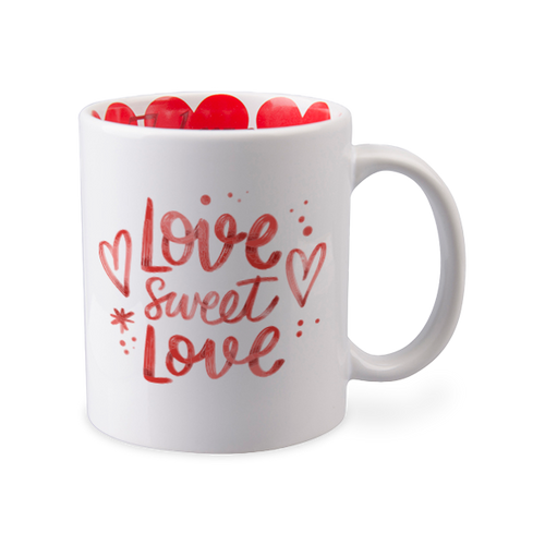 White Mug with Heart Design Inside