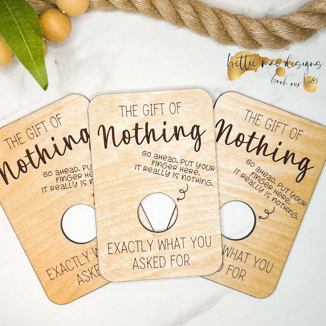 The Gift of Nothing Card