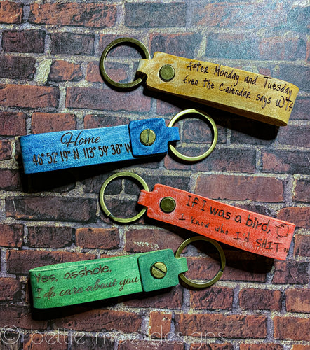 Leather keychain