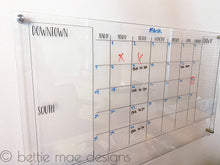 Load image into Gallery viewer, Engraved Acrylic Dry Erase Calendar/Chore Chart