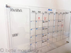 Engraved Acrylic Dry Erase Calendar/Chore Chart