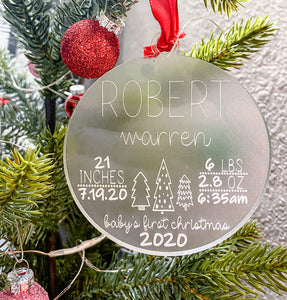 Custom Engraved Acrylic Ornament