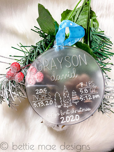 Custom Engraved Acrylic Ornament