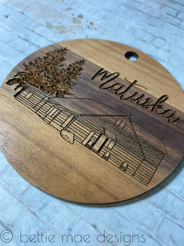 Custom Engraved Wood Ornament