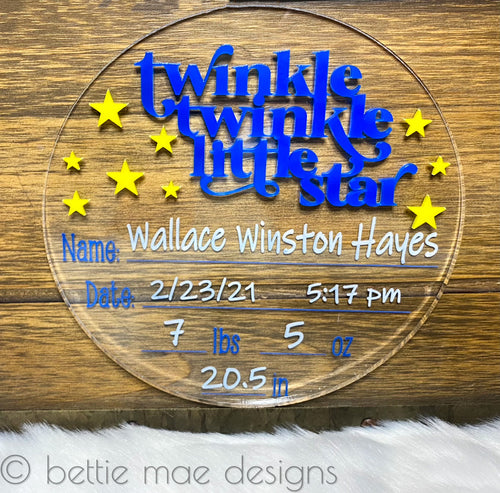 CUSTOM DESIGN Birth Announcement Sign